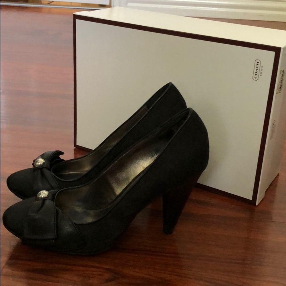 Coach black heel